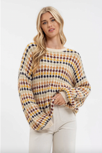 Load image into Gallery viewer, Hexagon Knit Pattern Sweater - Multi
