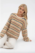 Load image into Gallery viewer, Hexagon Knit Pattern Sweater - Multi
