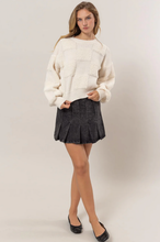 Load image into Gallery viewer, Monochromatic Checkered Sweater - Ivory
