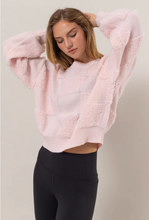 Load image into Gallery viewer, Monochromatic Checkered Sweater - Light Pink
