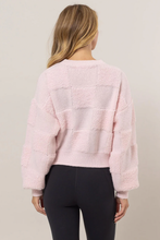 Load image into Gallery viewer, Monochromatic Checkered Sweater - Light Pink
