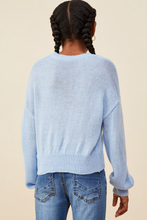 Load image into Gallery viewer, Cozy Graphic Knit Pullover Blue - Youth
