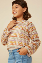 Load image into Gallery viewer, Multicolor Loose Knit Relaxed Top - Youth
