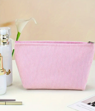 Load image into Gallery viewer, Lined Corduroy Makeup Bag - Pink
