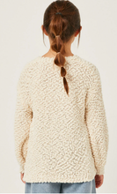 Load image into Gallery viewer, Oversized Popcorn Pullover Sweater Cream - Youth
