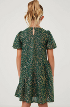 Load image into Gallery viewer, Sequin Asymmetric Hem Dress Green - Youth
