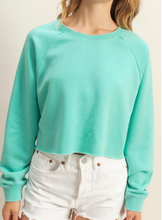 Load image into Gallery viewer, Cozy Relaxed Crop Sweater - Turquoise
