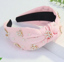 Load image into Gallery viewer, Bow Studded Headband - Pink
