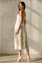 Load image into Gallery viewer, Floral Tie-Back Midi Dress - Ivory
