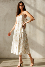 Load image into Gallery viewer, Floral Tie-Back Midi Dress - Ivory
