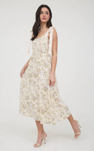 Load image into Gallery viewer, Floral Corset Tie Strap Midi Dress - Beige Multi Floral
