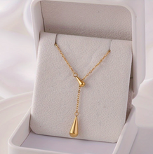 Load image into Gallery viewer, Double Teardrop Pendant Necklace
