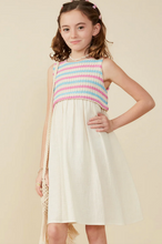Load image into Gallery viewer, Textured Knit Tank With Mix Media Skirt - Youth
