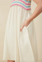 Load image into Gallery viewer, Textured Knit Tank With Mix Media Skirt - Youth
