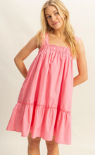 Load image into Gallery viewer, Babydoll Ruffle Hem Thick Strap Mini Dress - Pink
