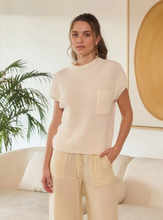 Load image into Gallery viewer, Light Knit Mock Neck Top - Cream
