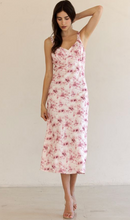 Load image into Gallery viewer, Satin Floral Maxi Wide Strap - Burgundy Cream
