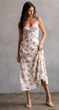 Load image into Gallery viewer, Fall Floral A-Line Maxi - Brown Cream
