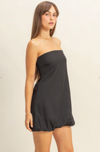 Load image into Gallery viewer, Blouson Mini Dress - Black
