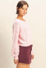 Load image into Gallery viewer, Textured Round Neck Long Sleeve - Dusty Pink
