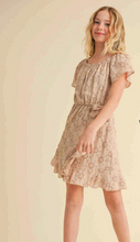 Load image into Gallery viewer, Eyelet Woven Faux Wrap Dress - Taupe
