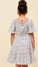 Load image into Gallery viewer, Ditsy Floral Flutter Sleeve Midi Dress - Blue
