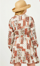 Load image into Gallery viewer, Paisley Print Patchwork Smocked Dress - Youth
