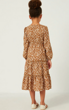 Load image into Gallery viewer, Floral Print Smocked Maxi Dress Brown - Youth
