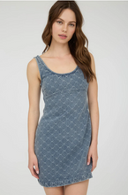 Load image into Gallery viewer, Bow Pattern Denim Midi Dress
