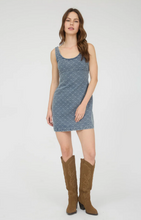 Load image into Gallery viewer, Bow Pattern Denim Midi Dress
