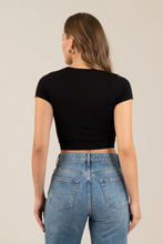 Load image into Gallery viewer, Solid Reversible Short Sleeve Top - Black
