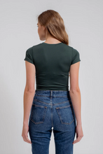 Load image into Gallery viewer, Solid Reversible Short Sleeve Top - Green
