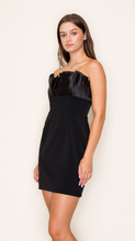 Load image into Gallery viewer, Strapless Ruffled H-Line Mini Dress - Black
