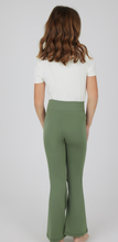 Load image into Gallery viewer, Crossover Flare Legging Green - Youth
