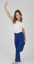 Load image into Gallery viewer, Crossover Flare Legging Navy - Youth
