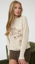 Load image into Gallery viewer, Ice Skate Knit Pullover - Cream
