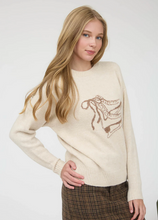 Load image into Gallery viewer, Ice Skate Knit Pullover - Cream
