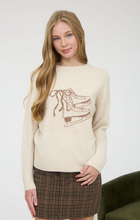 Load image into Gallery viewer, Ice Skate Knit Pullover - Cream
