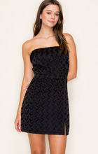 Load image into Gallery viewer, Strapless H-Line Mini Dress - Black
