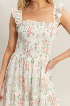Load image into Gallery viewer, Smocked Floral Ruffle Strap Maxi - Pink
