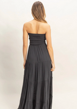 Load image into Gallery viewer, Strapless Smocked Maxi - Black