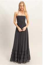Load image into Gallery viewer, Smocked Halter Dress - Black
