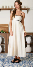 Load image into Gallery viewer, Contrast Trim Empire Waist Midi - Natural
