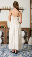 Load image into Gallery viewer, Contrast Trim Empire Waist Midi - Natural