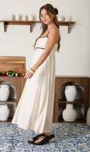 Load image into Gallery viewer, Contrast Trim Empire Waist Midi - Natural