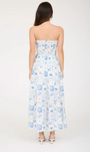 Load image into Gallery viewer, Motiff Smocked Strapless Midi Dress - Blue