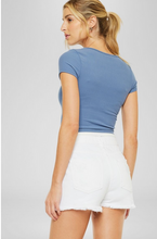 Load image into Gallery viewer, Frayed Denim Shorts - White