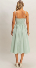 Load image into Gallery viewer, Striped Spaghettie Strap Dress - Green