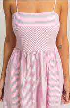 Load image into Gallery viewer, Striped Spaghettie Strap Dress - Pink