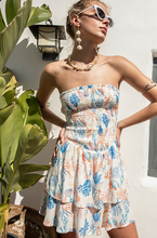 Load image into Gallery viewer, Ocean Days Strapless Smocked Mini